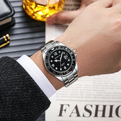 Luxuriöse Quarz-Armbanduhr für Herren