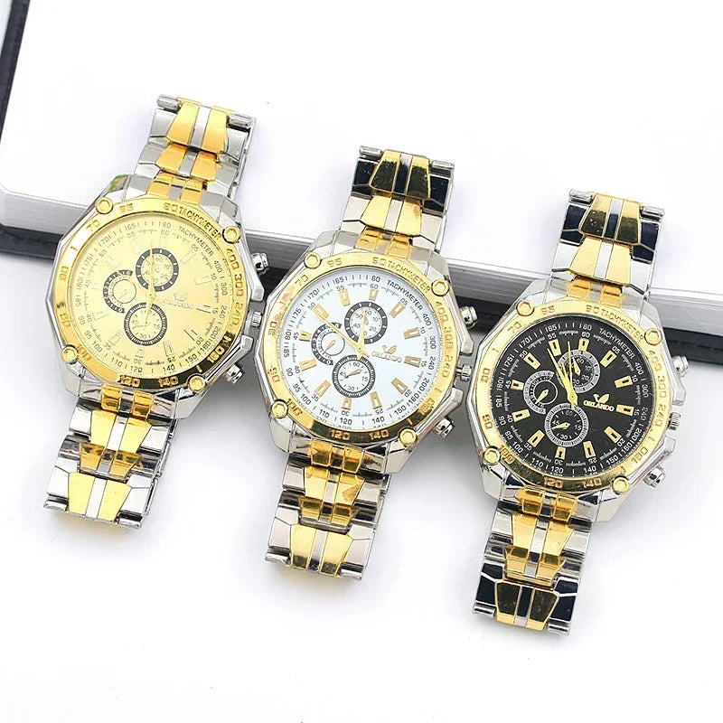 Klassische Quarz-Armbanduhr für Herren