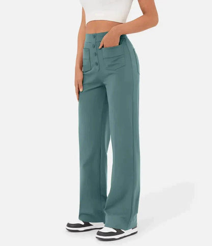 Aurélien | Elastische Casual-Hose mit hoher Taille für Damen