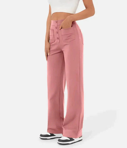 Aurélien | Elastische Casual-Hose mit hoher Taille für Damen
