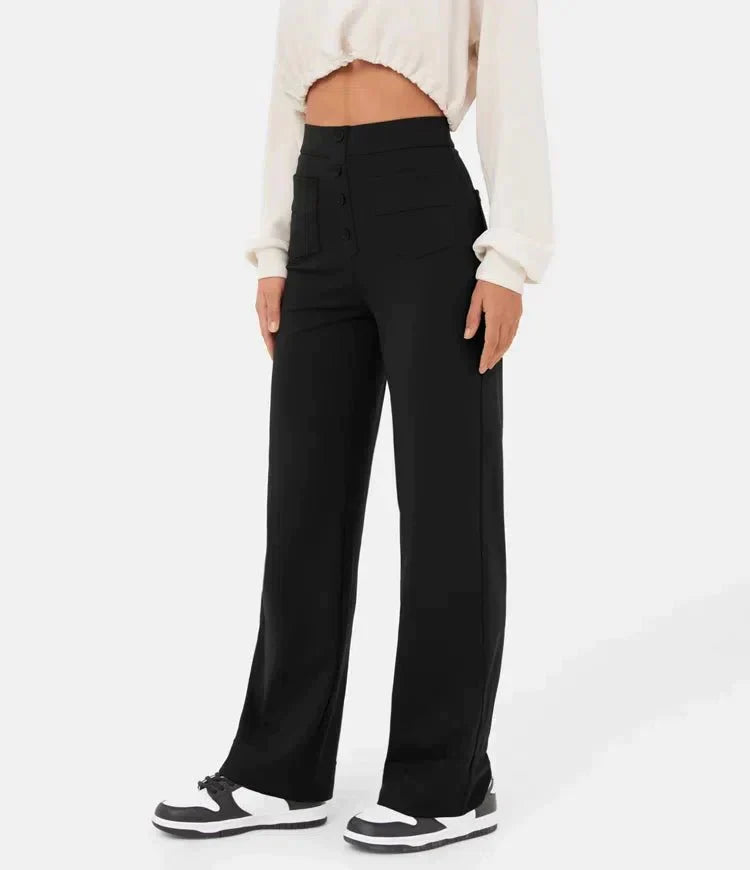 Aurélien | Elastische Casual-Hose mit hoher Taille für Damen