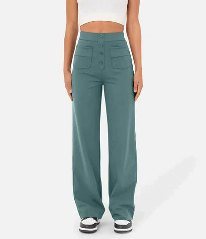 Aurélien | Elastische Casual-Hose mit hoher Taille für Damen