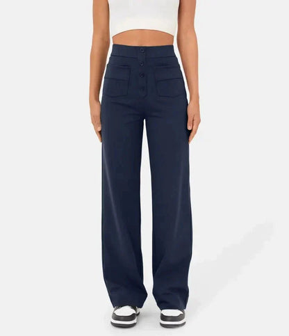 Aurélien | Elastische Casual-Hose mit hoher Taille für Damen